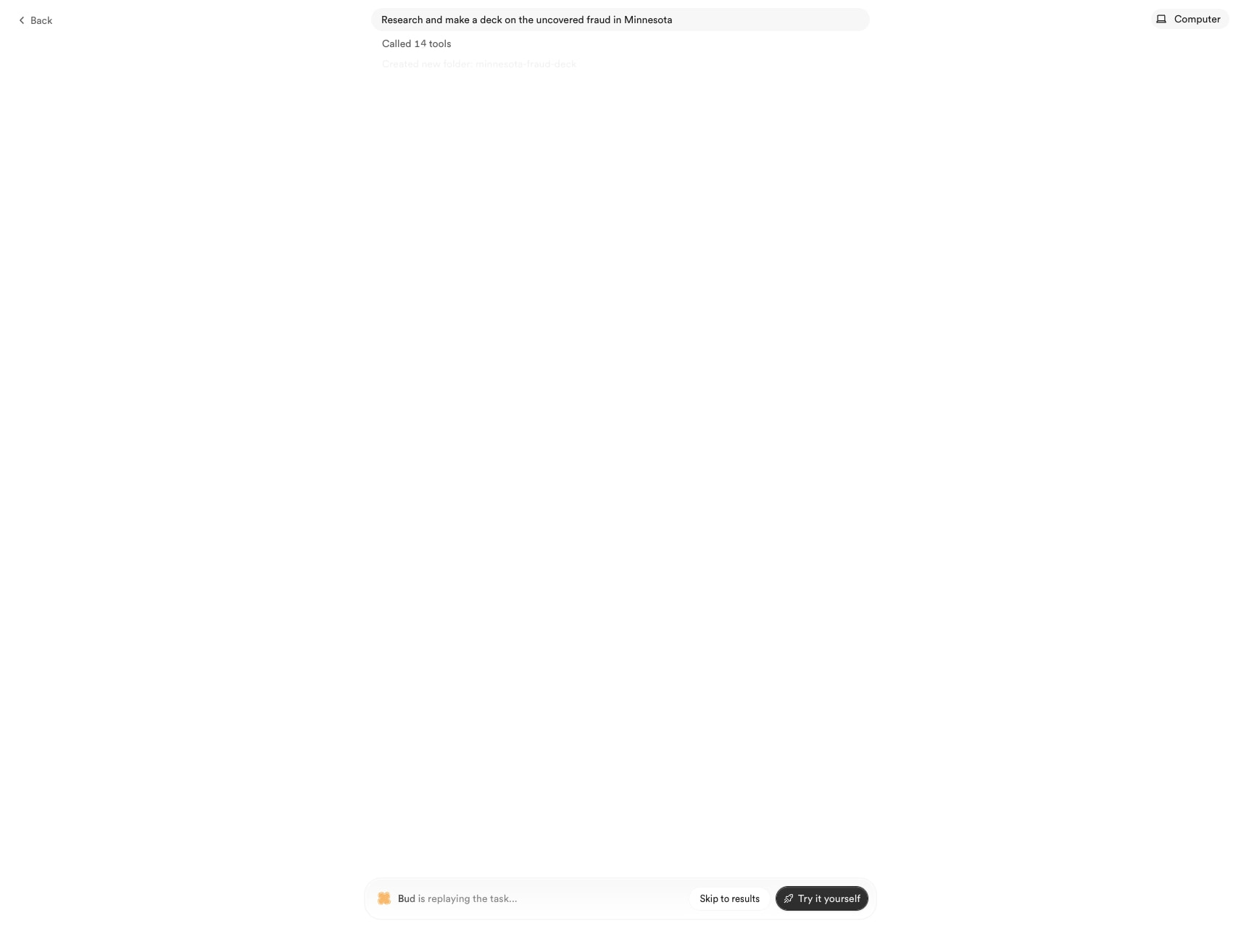 Bud | The AI Agent With Its Own Computer captured website design