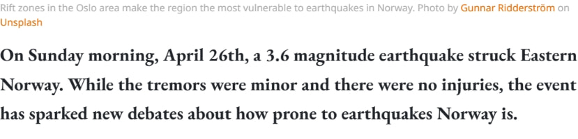 EXPLAINED: Why Oslo experiences earthquakes and what the risk is captured website design