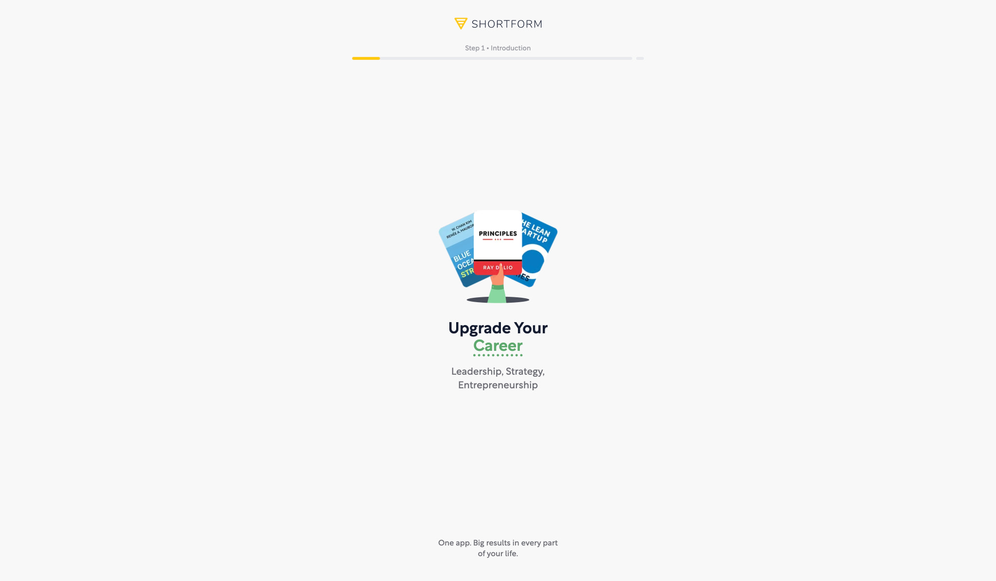 Shortform | Onboarding captured website design