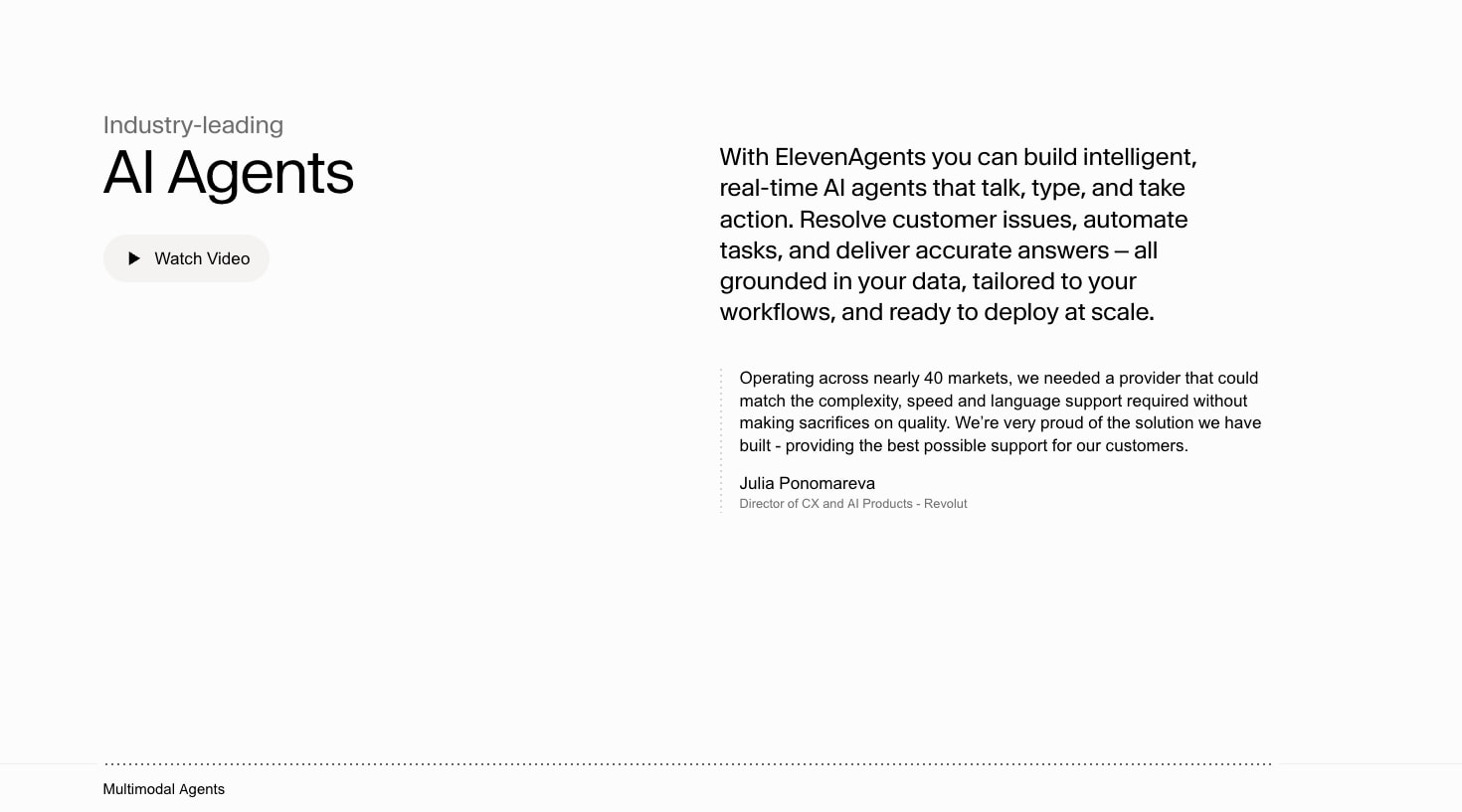Deploy AI Agents in Minutes, Not Months | Chat & Voice captured website design