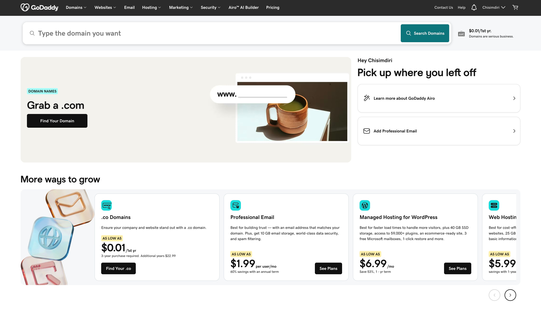 Domain Names, Websites, Hosting & Online Marketing Tools - GoDaddy PH captured website design