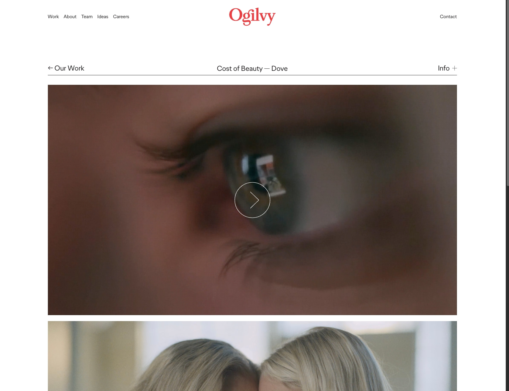 Cost of Beauty - Dove | Our Work | Ogilvy captured website design