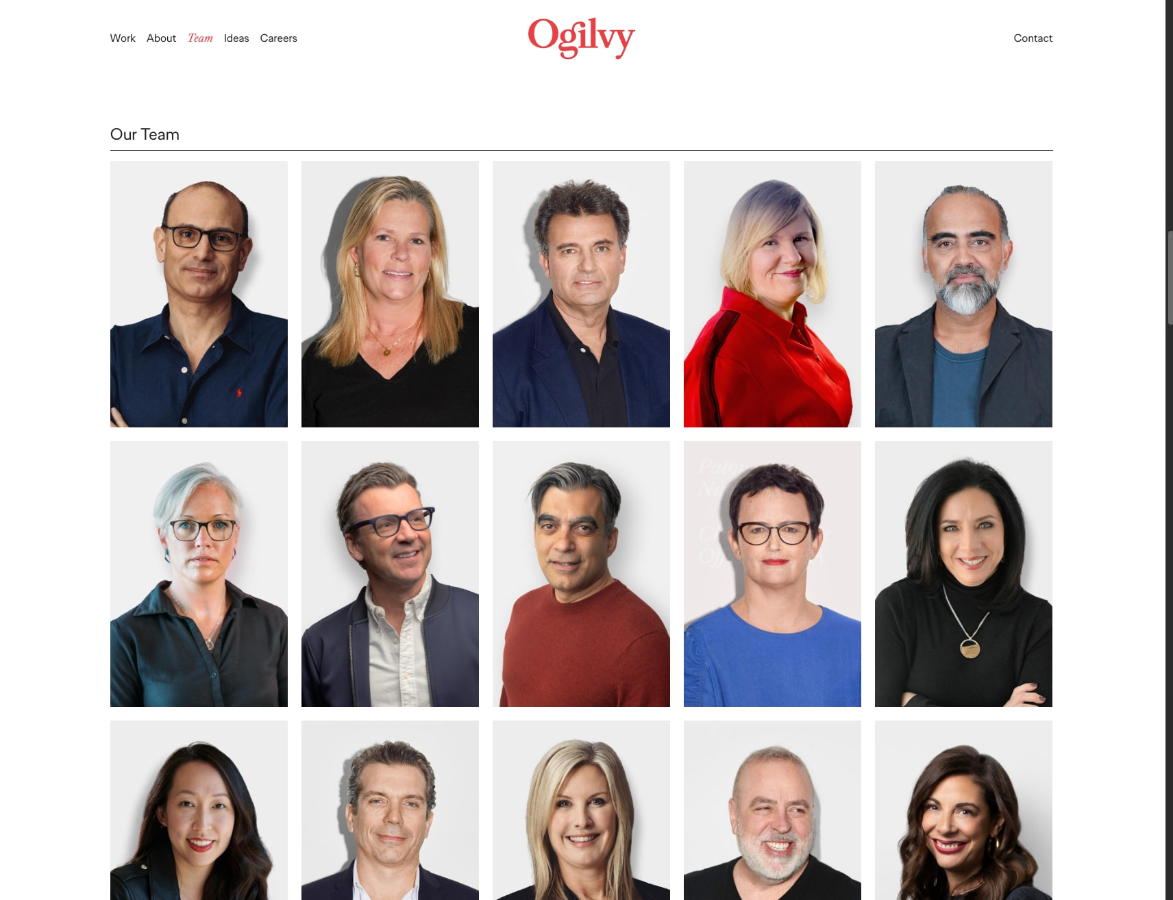 About | Ogilvy captured website design