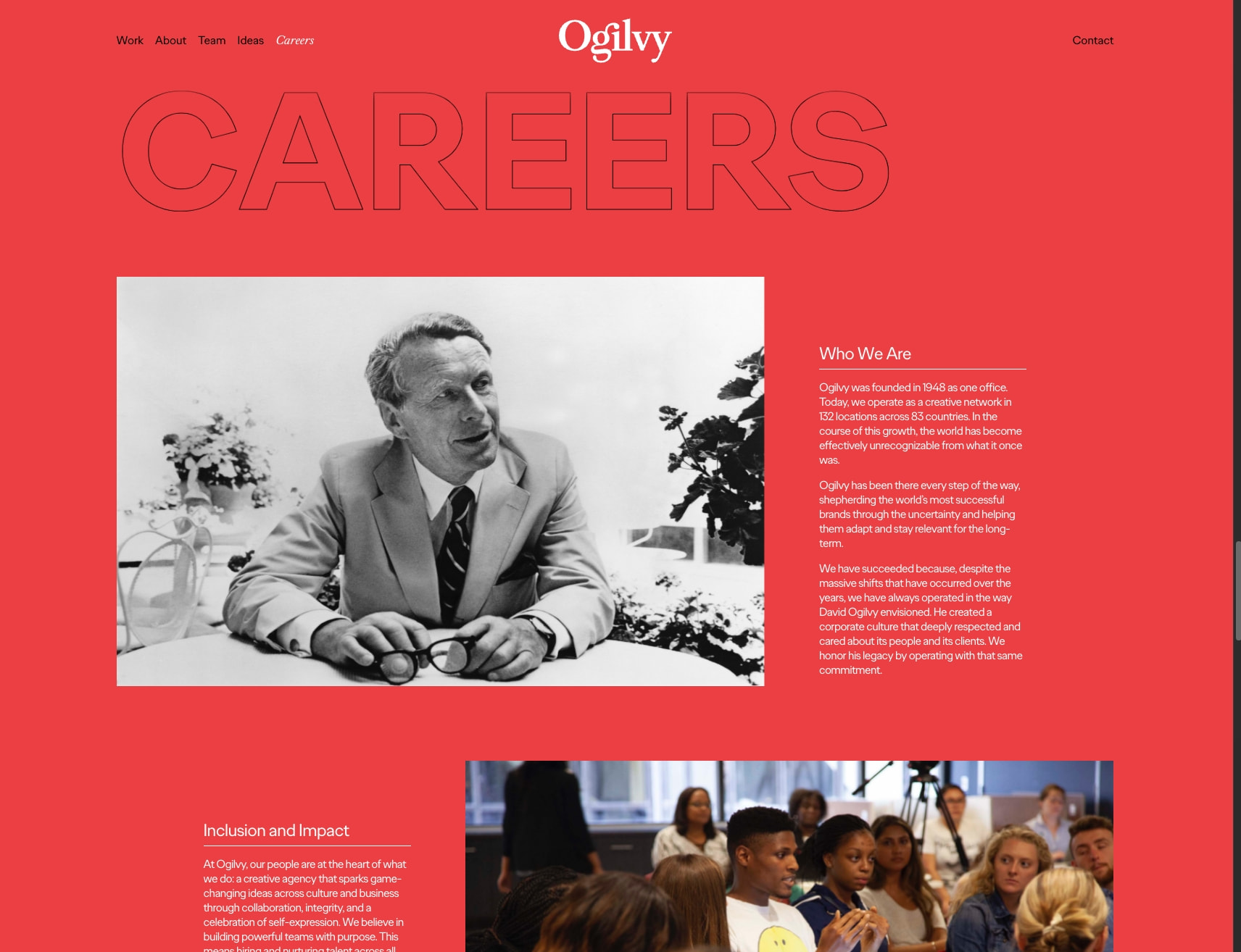 About | Ogilvy captured website design