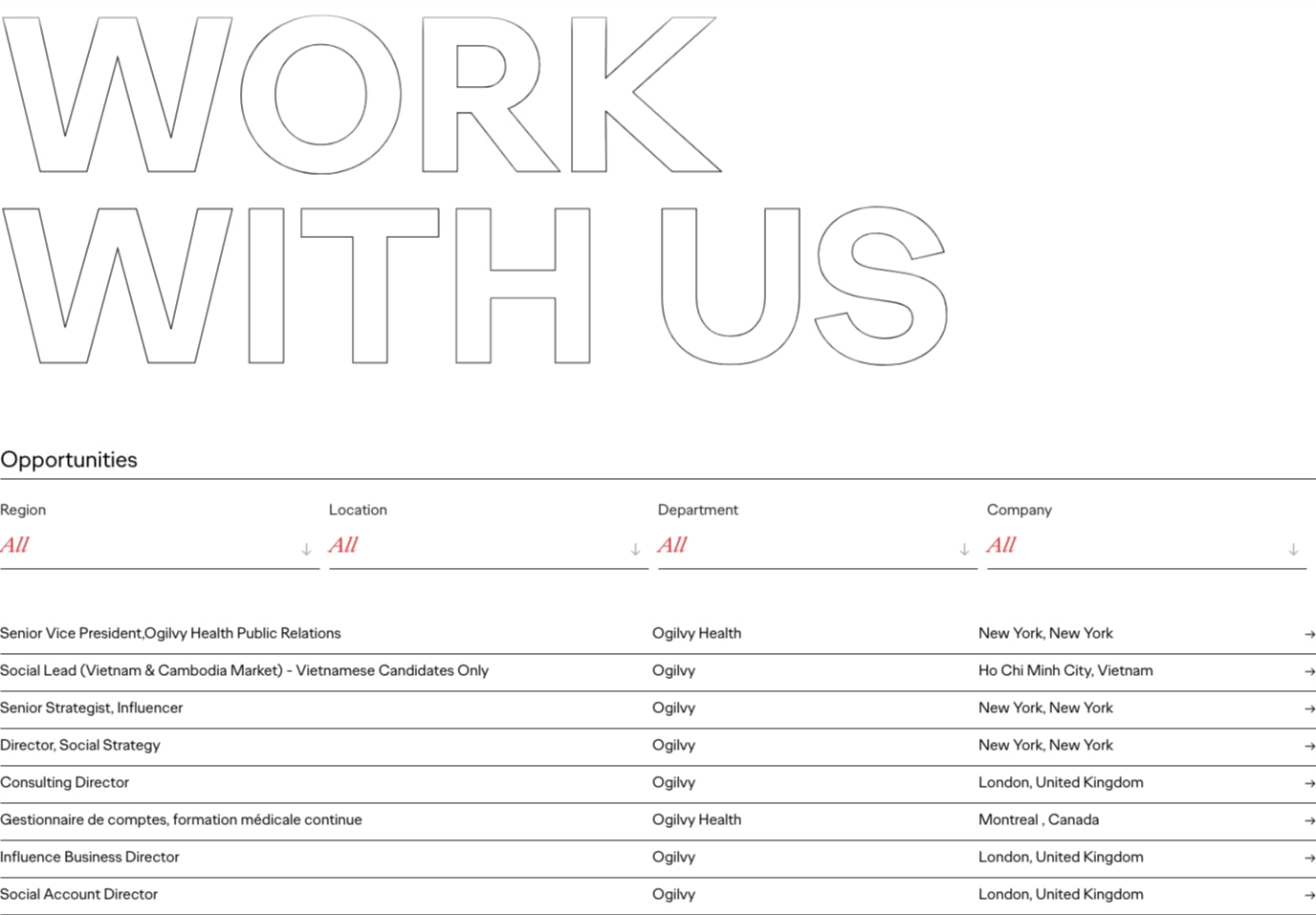 About | Ogilvy captured website design