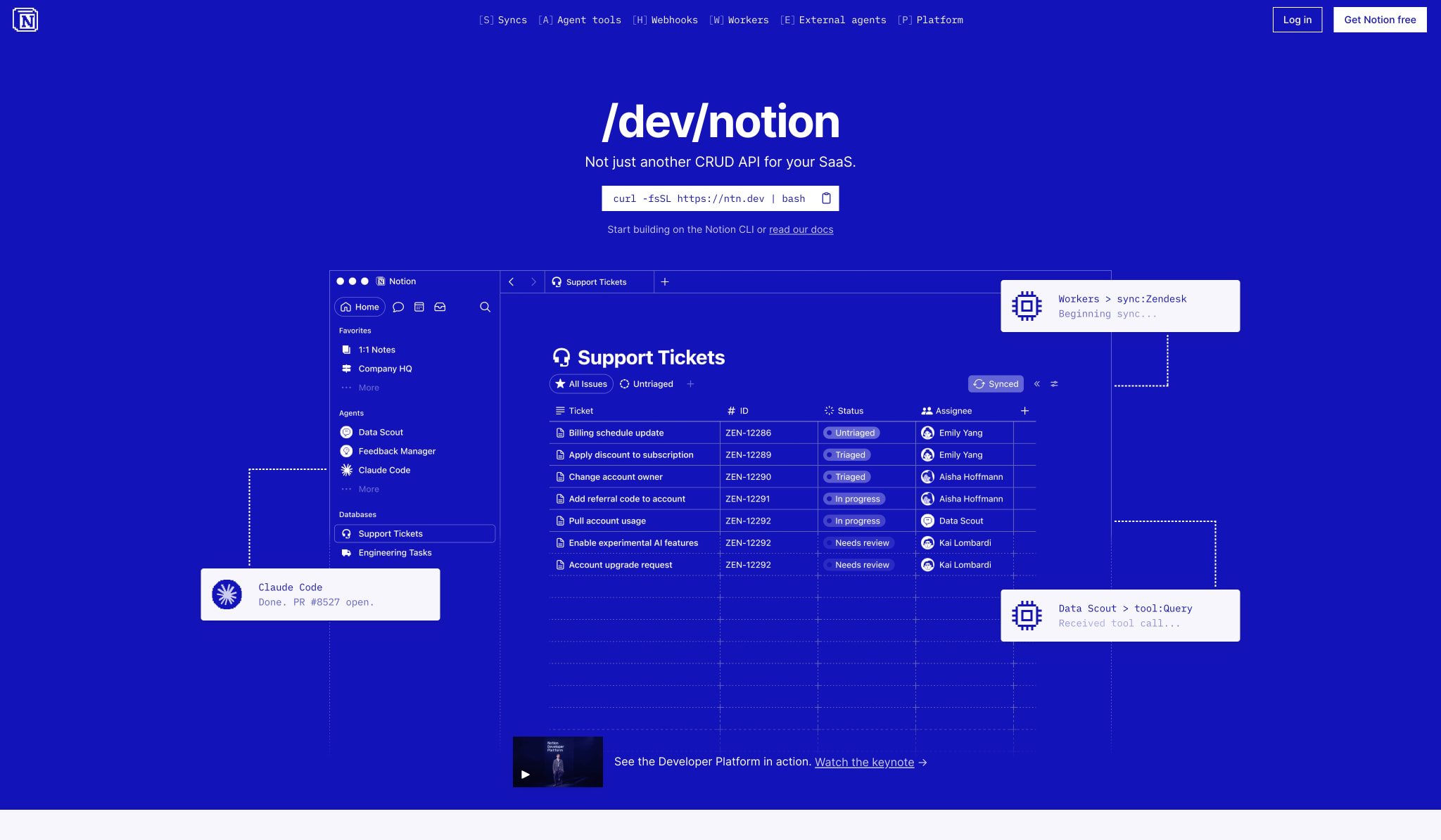 Build with Notion’s Developer Platform – Notion captured website design