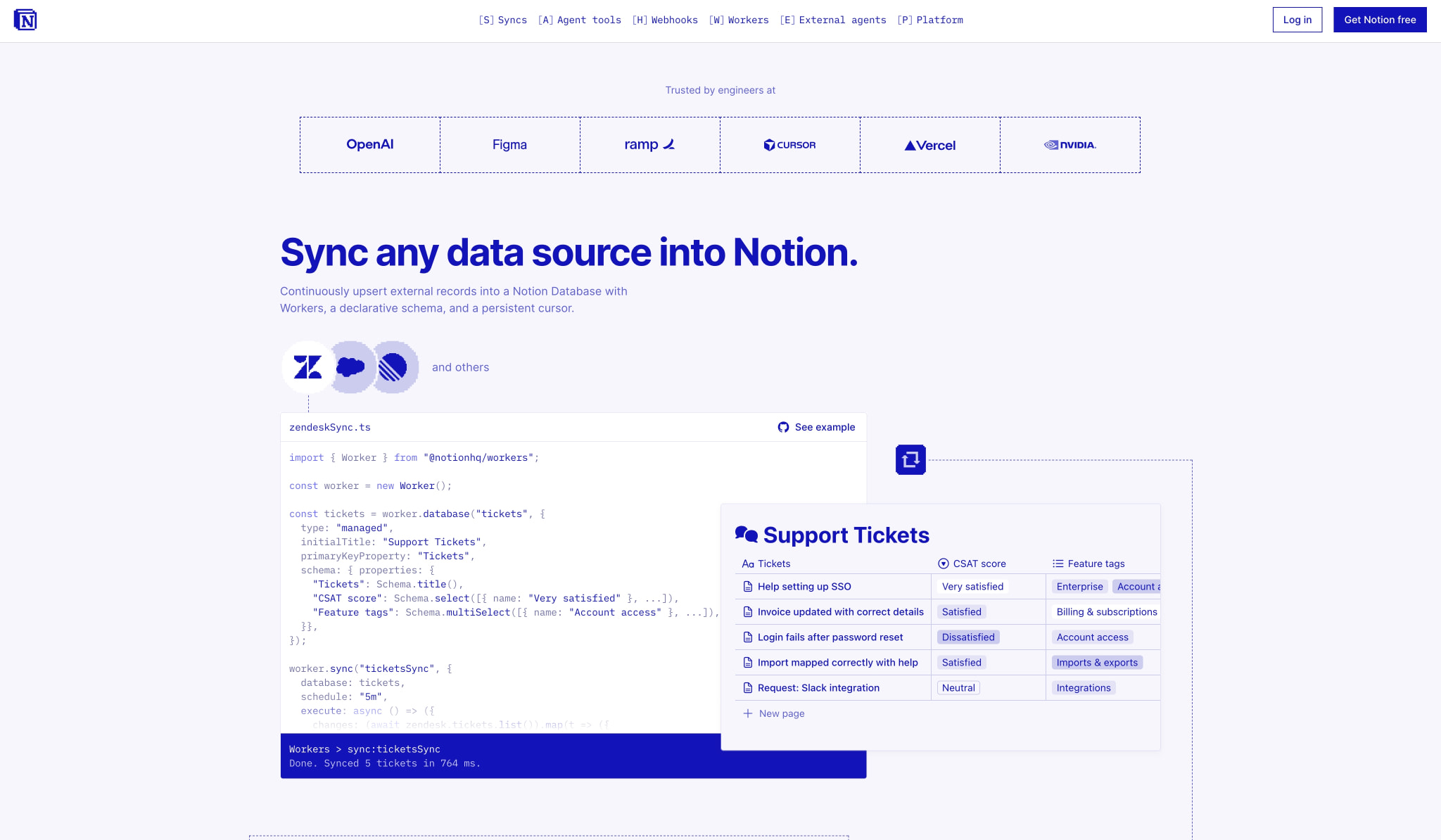 Build with Notion’s Developer Platform – Notion captured website design