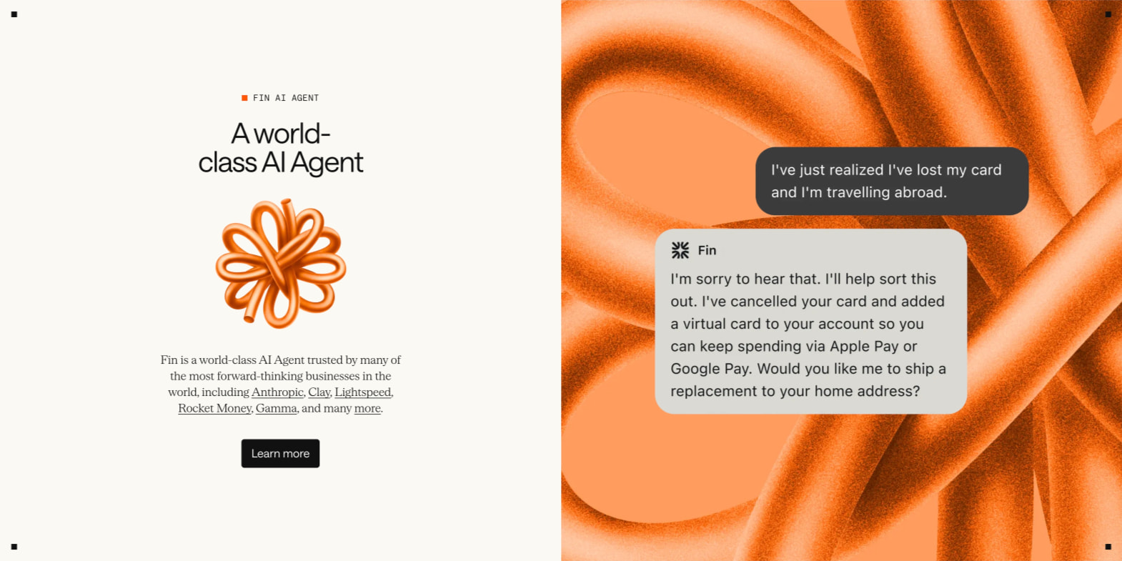 Intercom | The only helpdesk designed for the AI Agent era captured website design