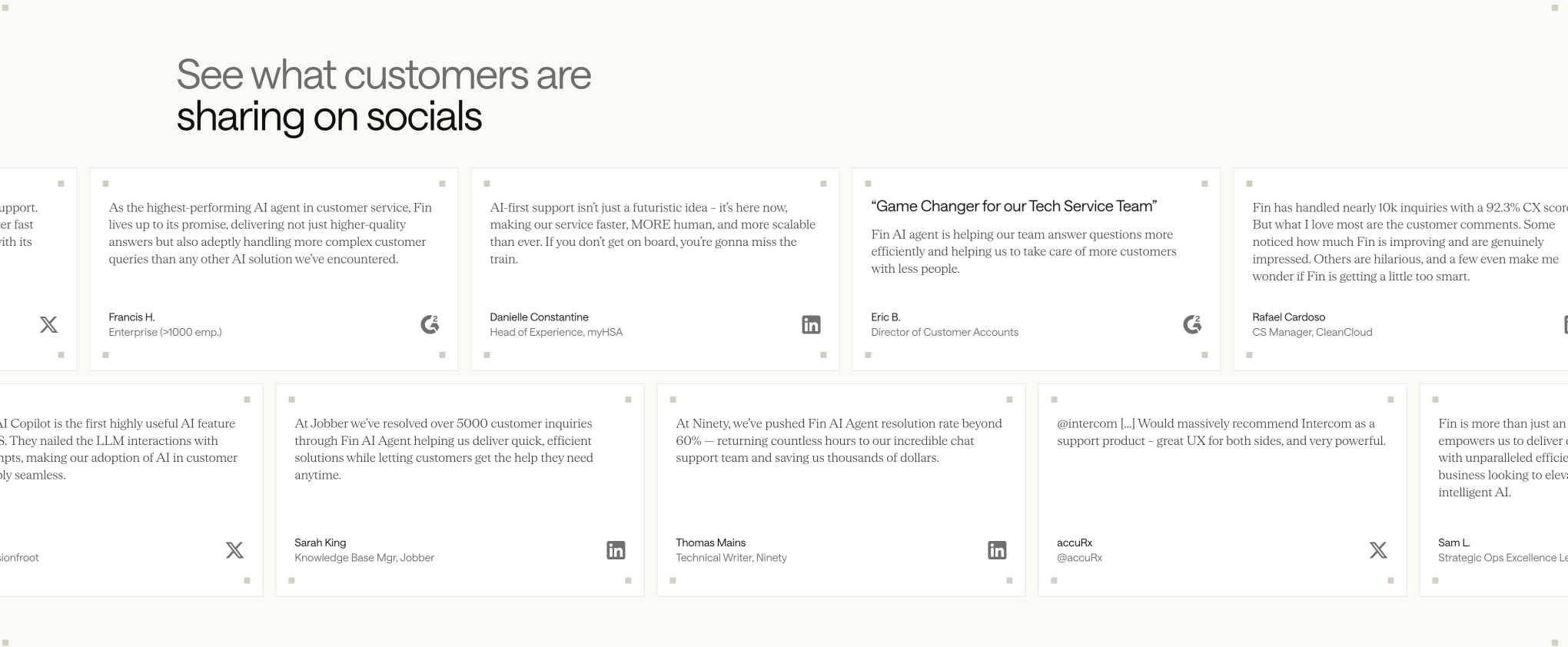 Intercom Customers | See who trusts Intercom captured website design