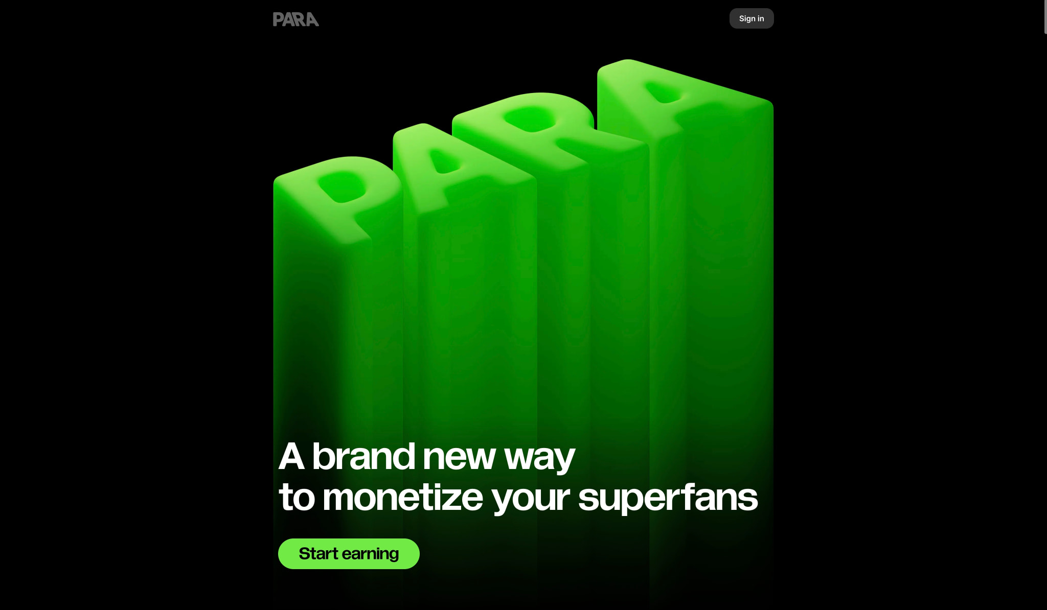 Para captured website design