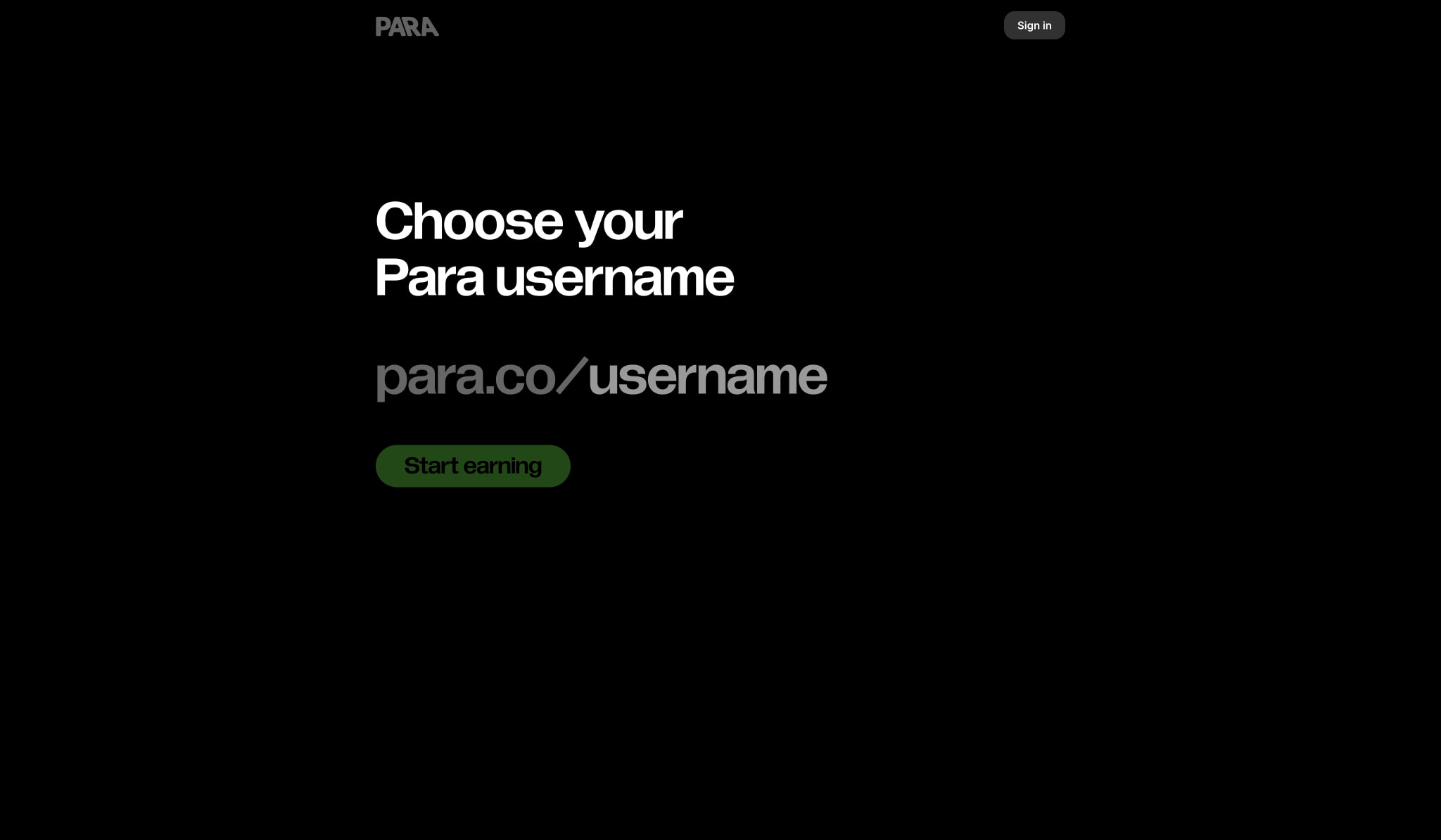 Para captured website design