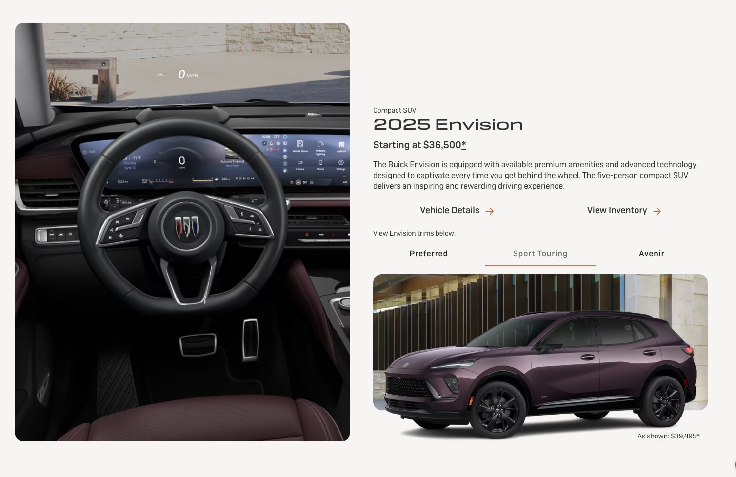Compact, Small, and Mid-Size Luxury SUVs | Explore Buick captured website design