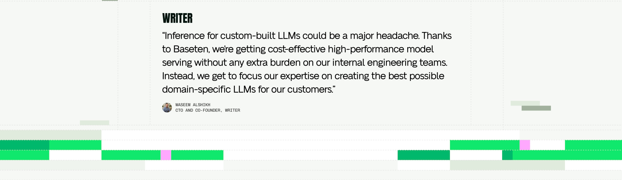 Inference at Scale with Dedicated Deployments | Baseten captured website design