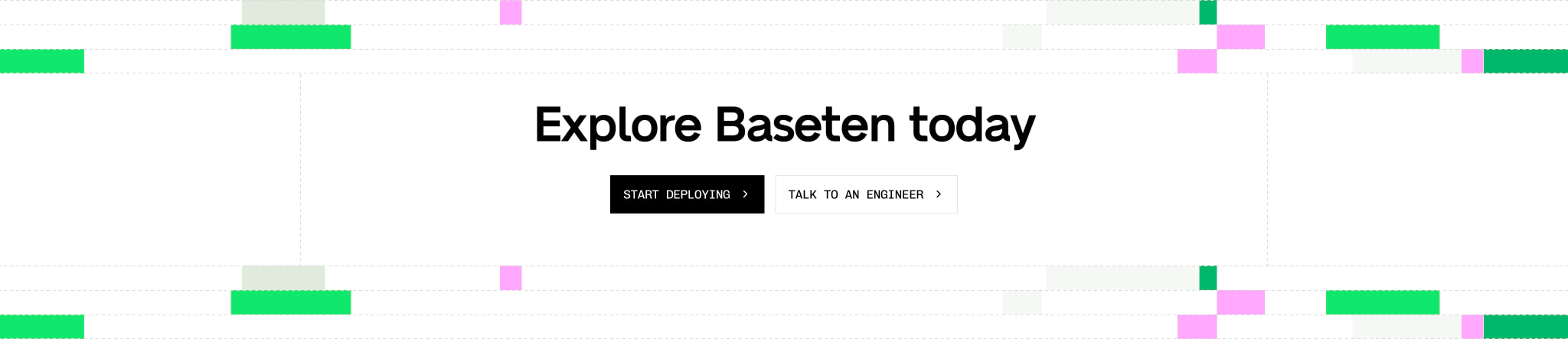 Inference at Scale with Dedicated Deployments | Baseten captured website design