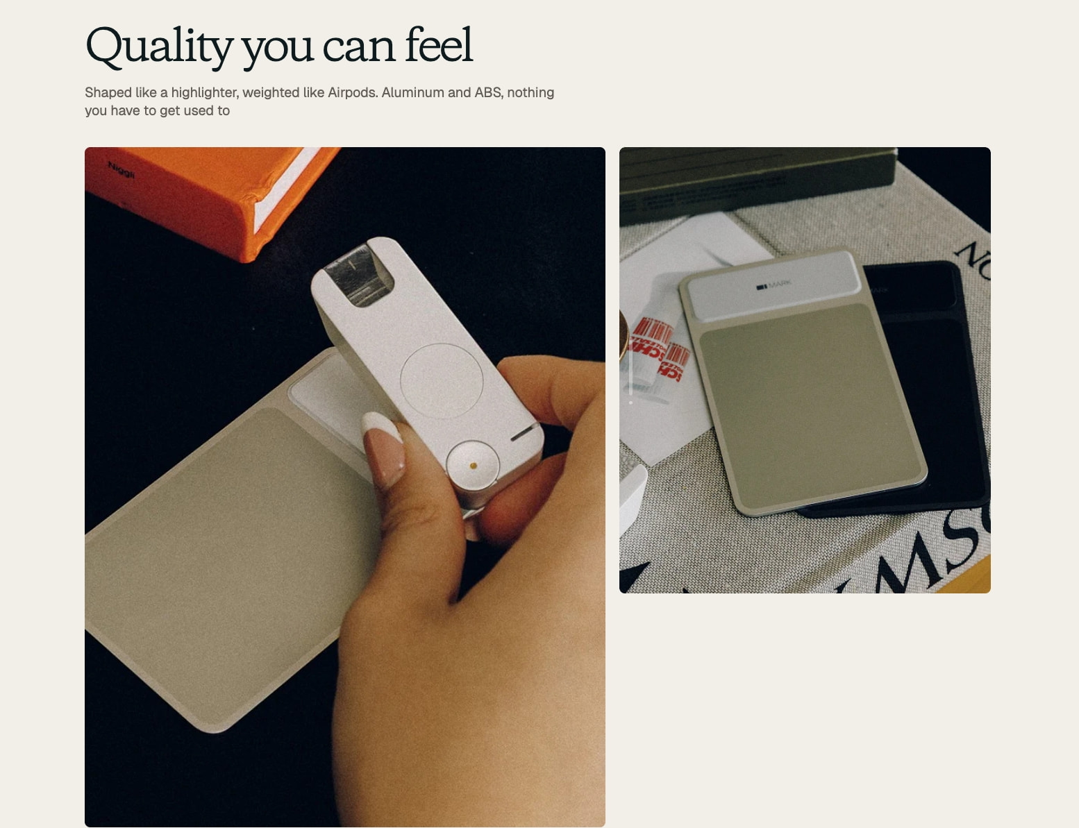 The Smart Bookmark for Physical Books | Mark II captured website design