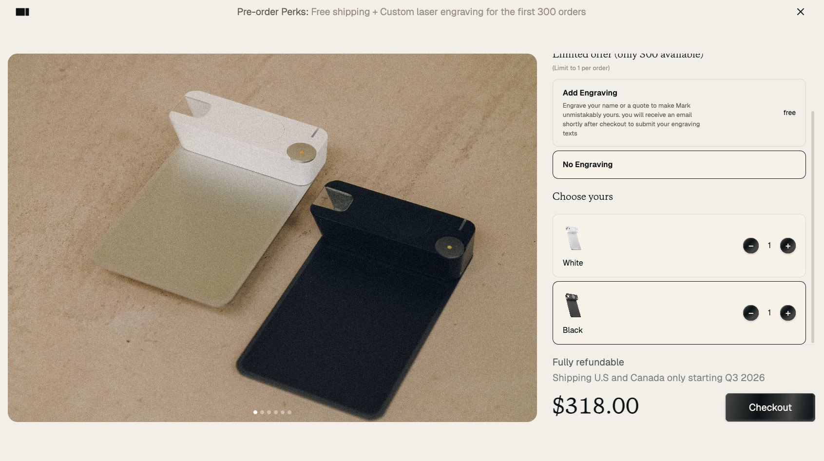 The Smart Bookmark for Physical Books | Mark II captured website design