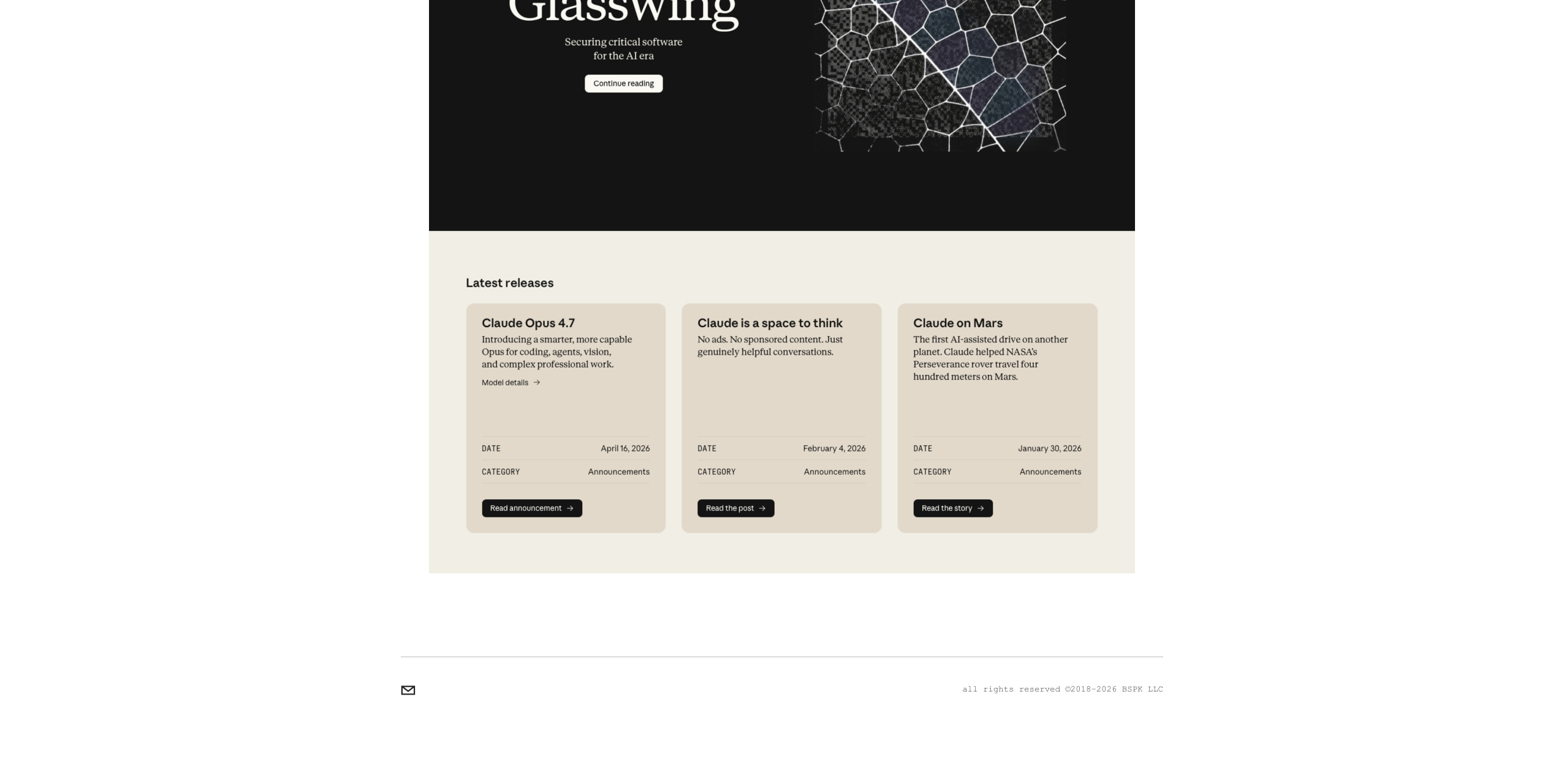 Anthropic — BSPK captured website design