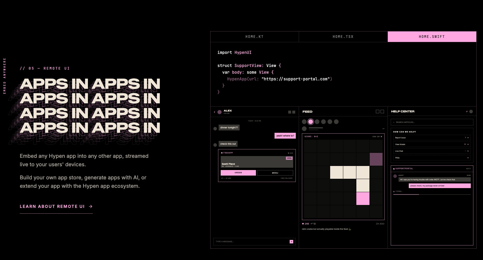 Hypen - Declarative UI Language for Cross-Platform Development captured website design