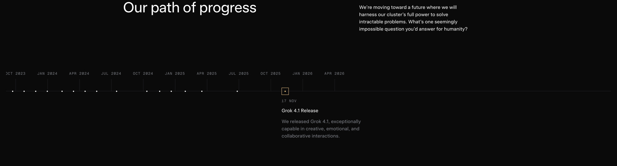 Company: Accelerating Scientific Discovery | xAI captured website design