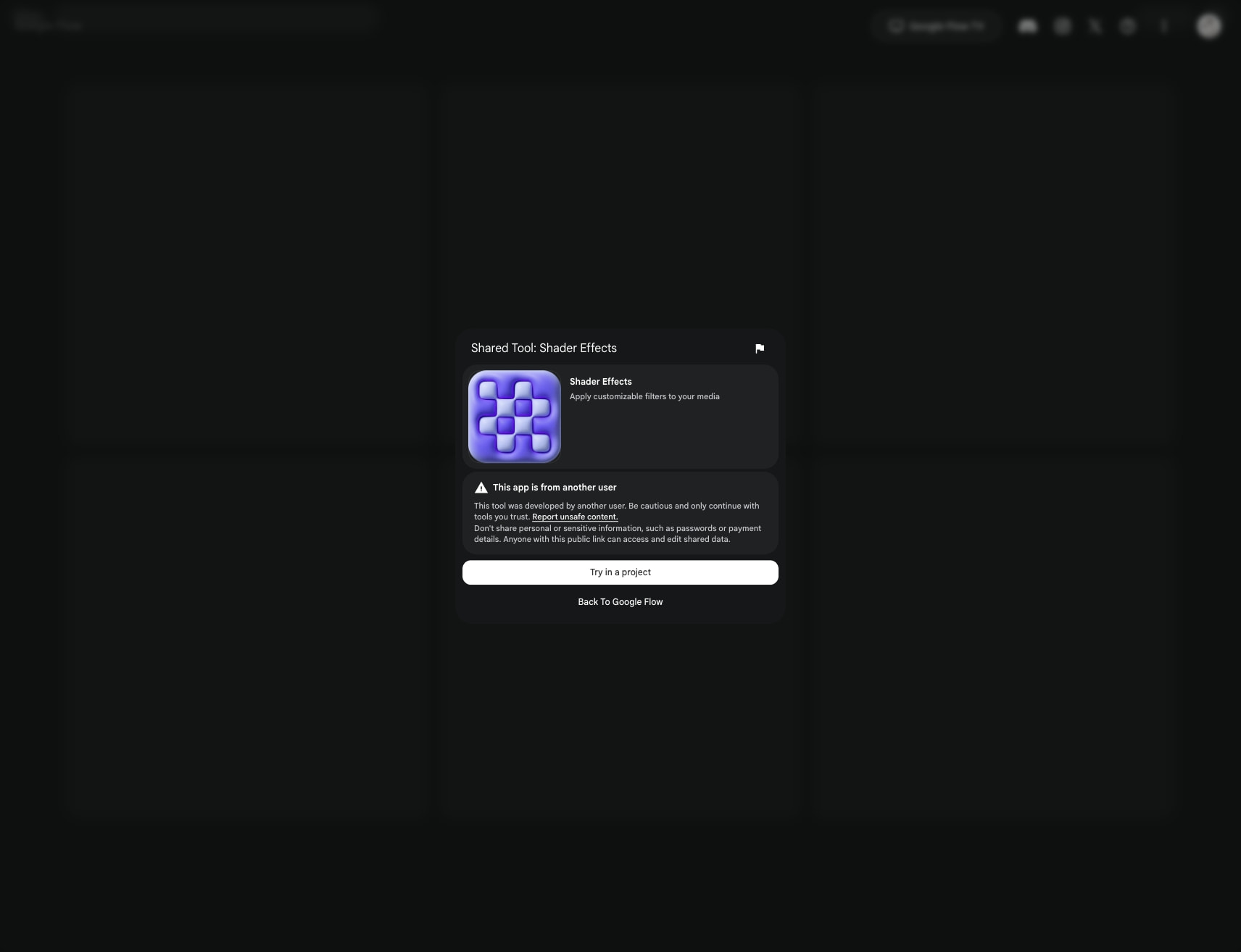 Shared Tool: Shader Effects captured website design