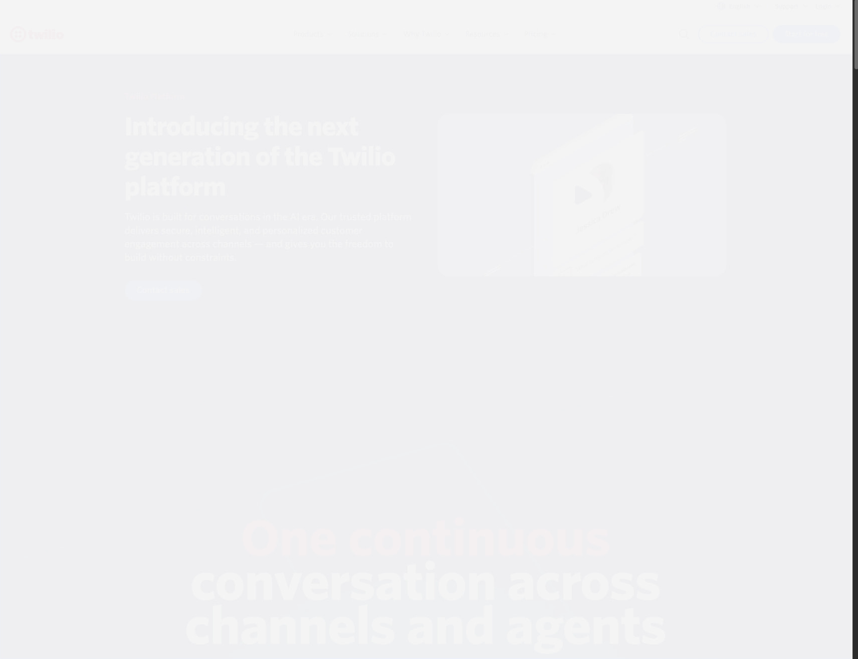 Customer Engagement Platform | Twilio captured website design