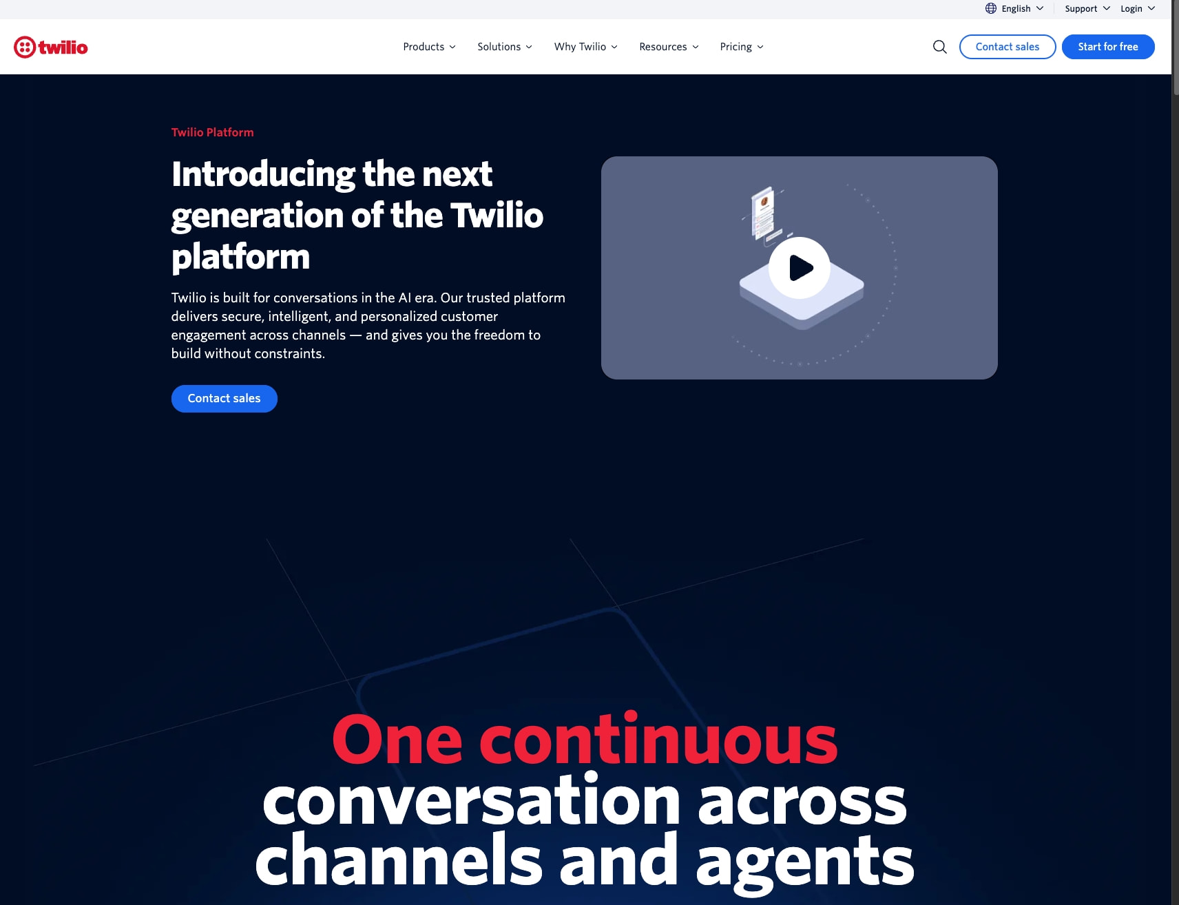Customer Engagement Platform | Twilio captured website design