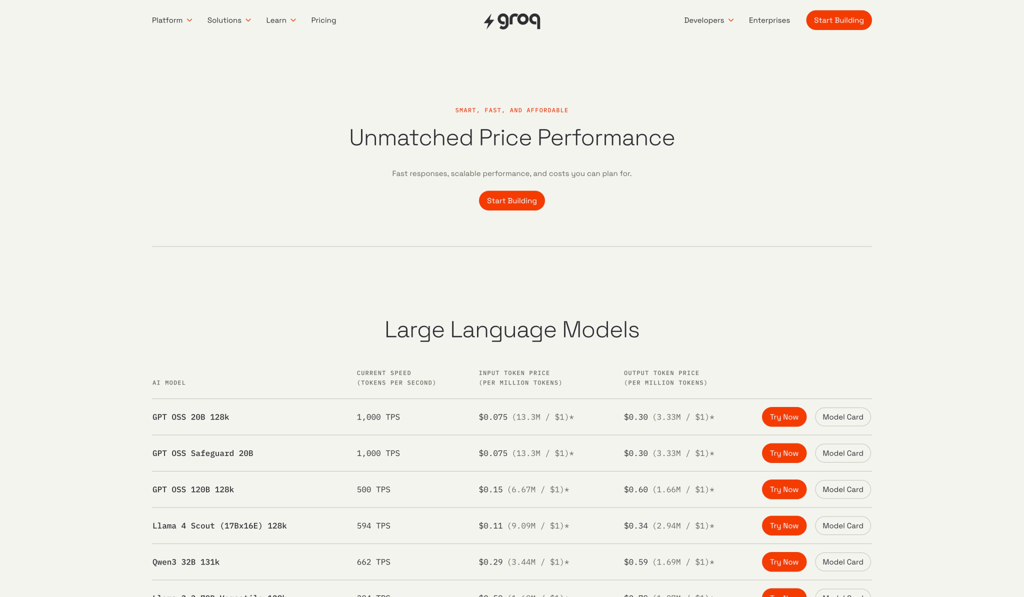 Groq On-Demand Pricing for Tokens-as-a-Service | Groq is fast, low cost inference. captured website design