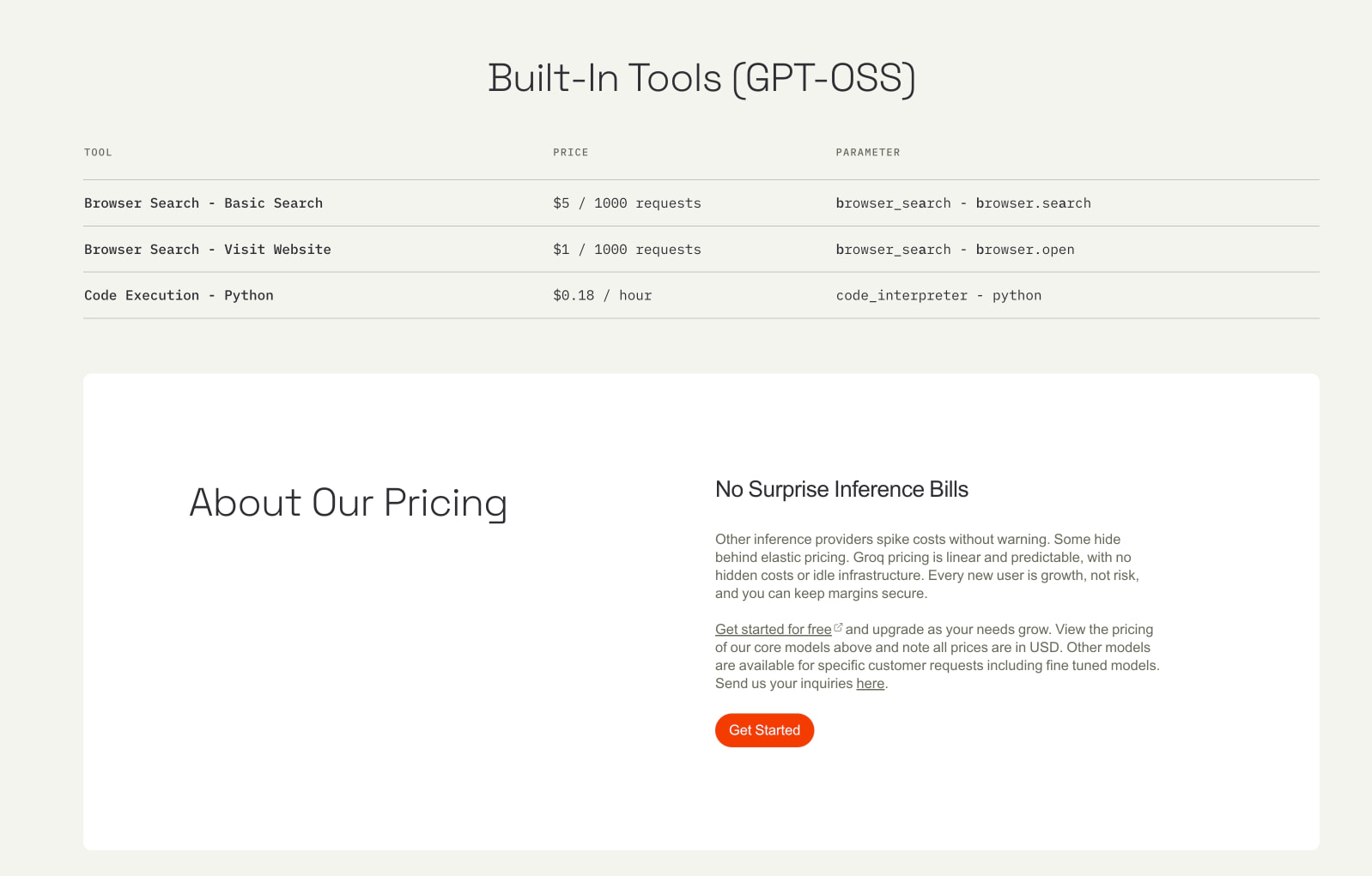 Groq On-Demand Pricing for Tokens-as-a-Service | Groq is fast, low cost inference. captured website design