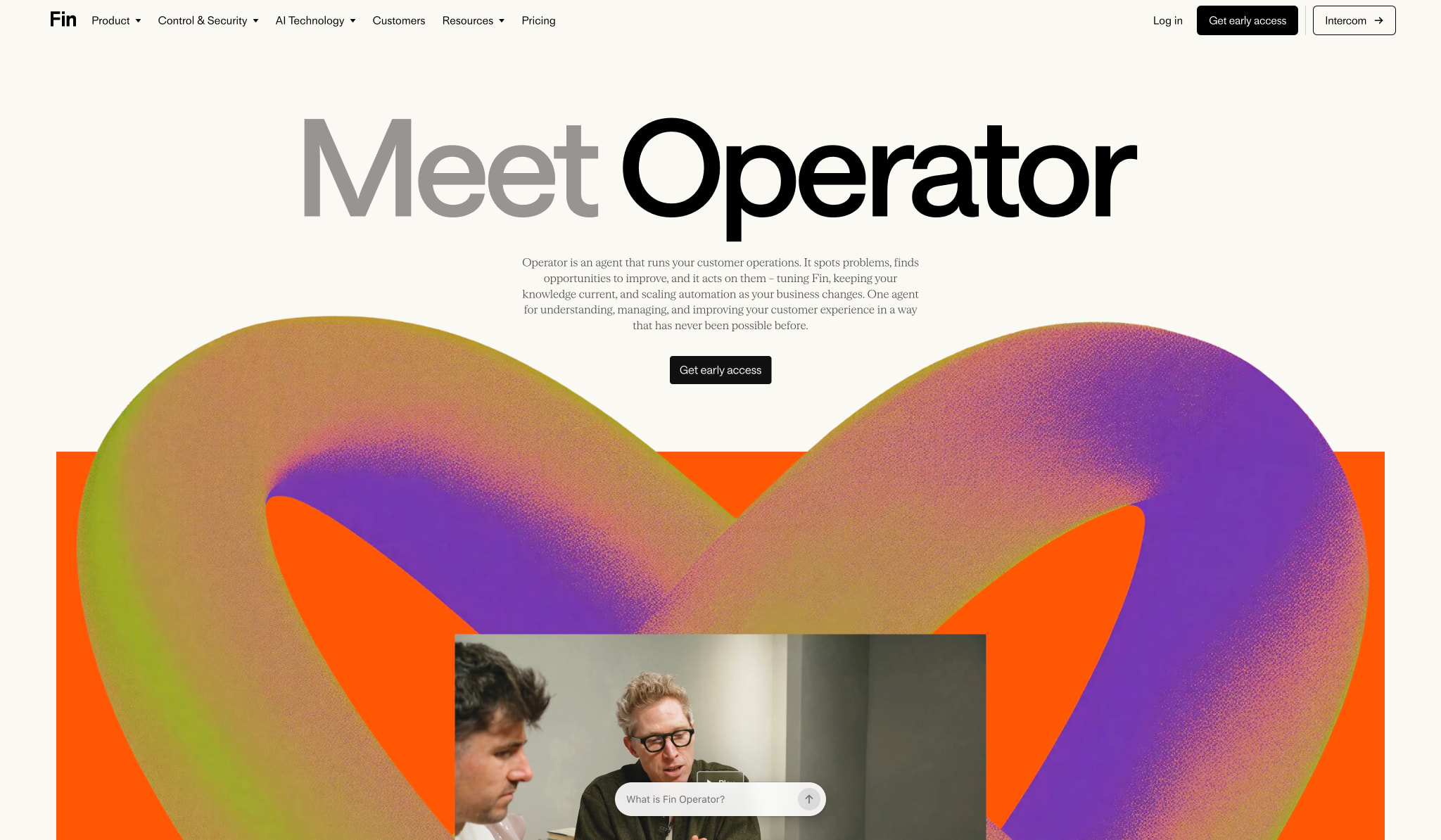 Operator | An agent for your customer operations captured website design