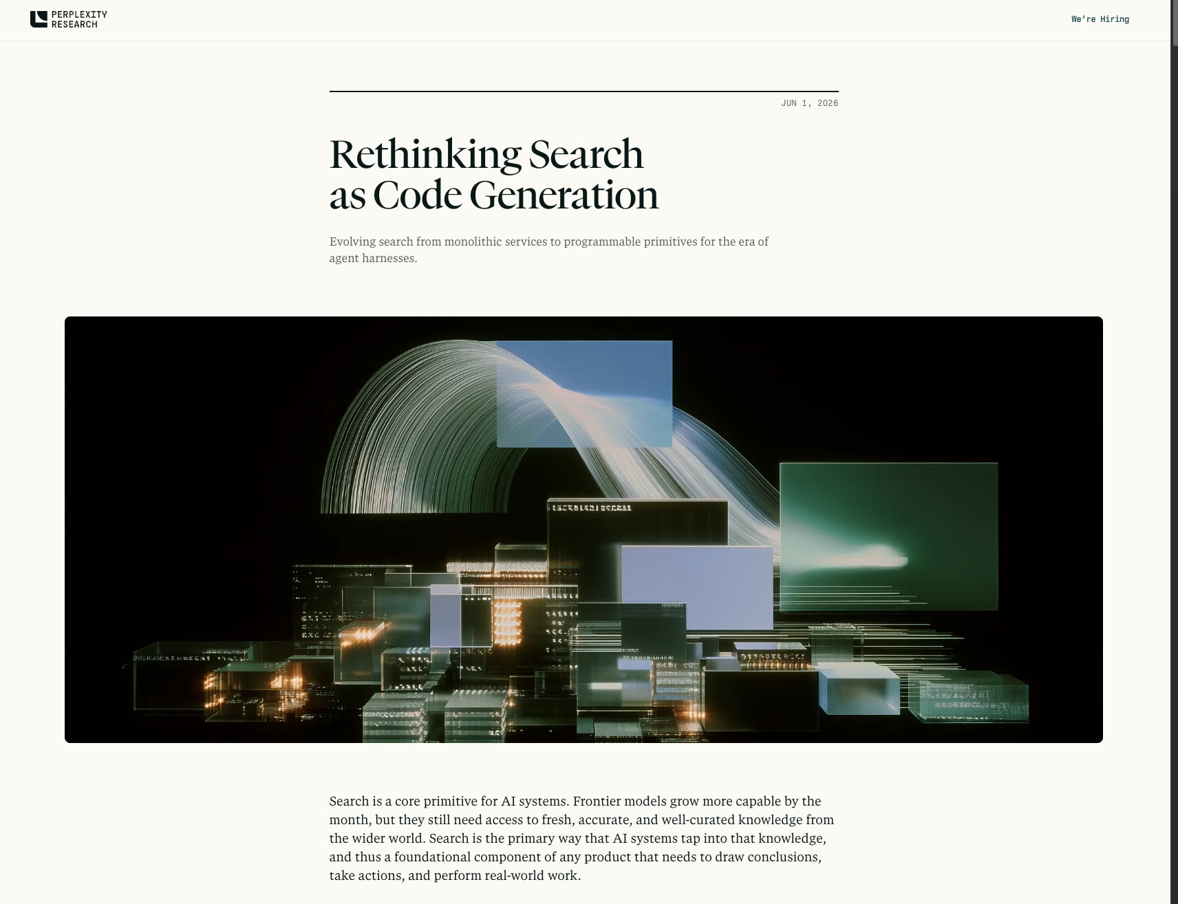 Rethinking Search as Code Generation captured website design