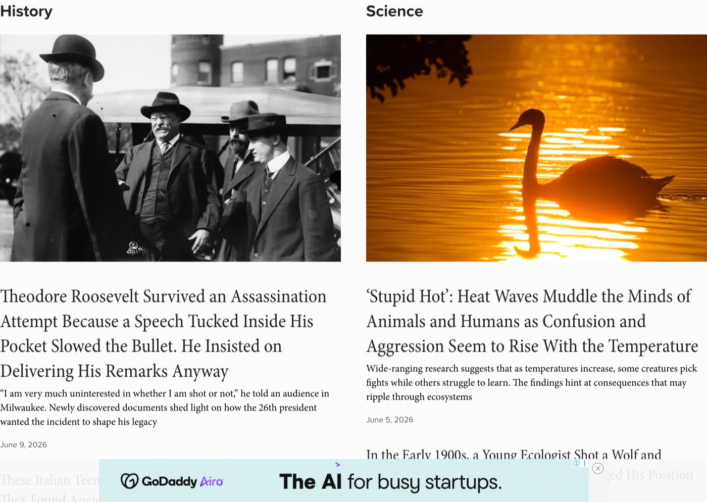 Smithsonian Magazine: Explore History, Science, Arts & Culture captured website design