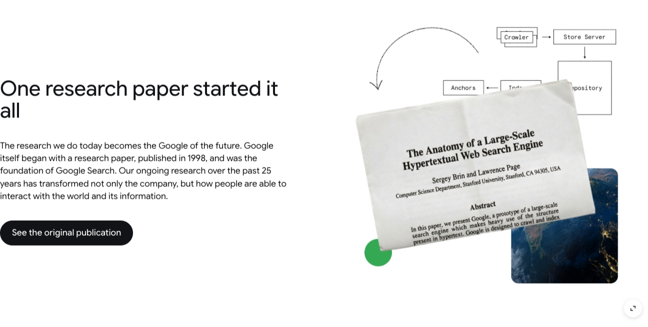 Google Research - Explore Our Latest Research in Science and AI captured website design