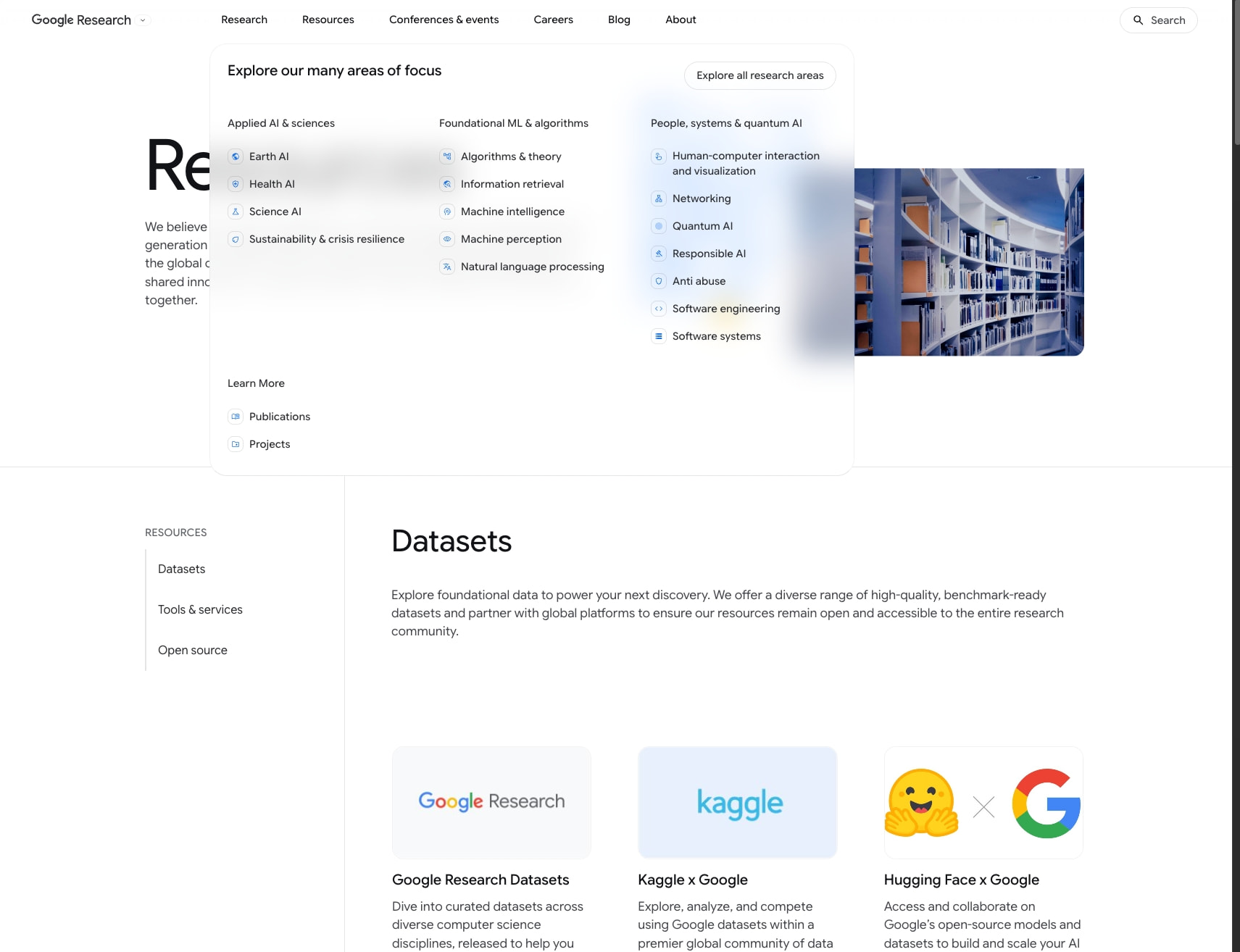 Resources – Google Research captured website design