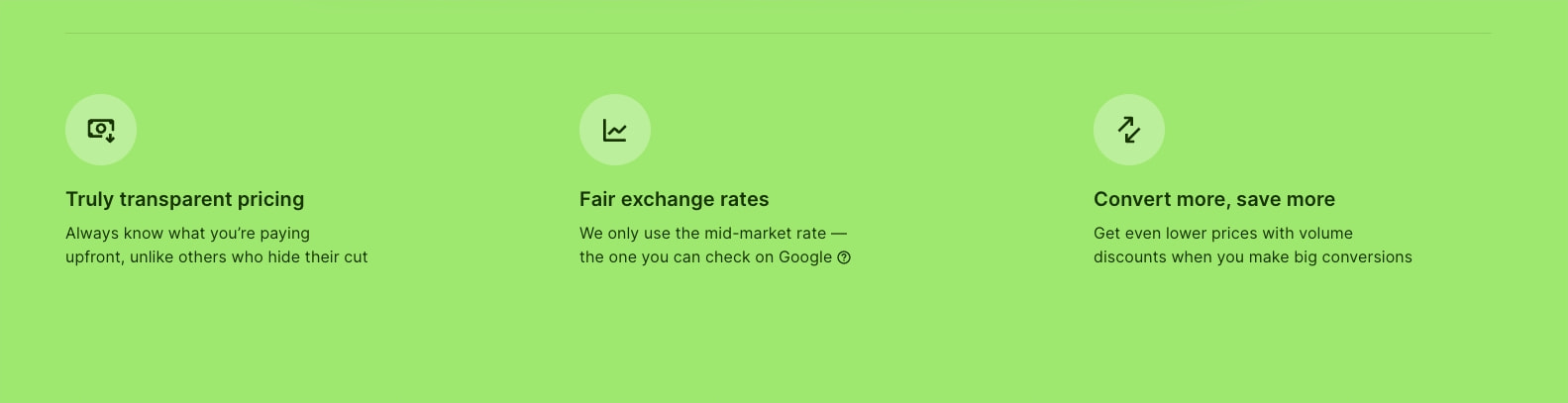 Wise Fees & Pricing: Only Pay for What You Use captured website design