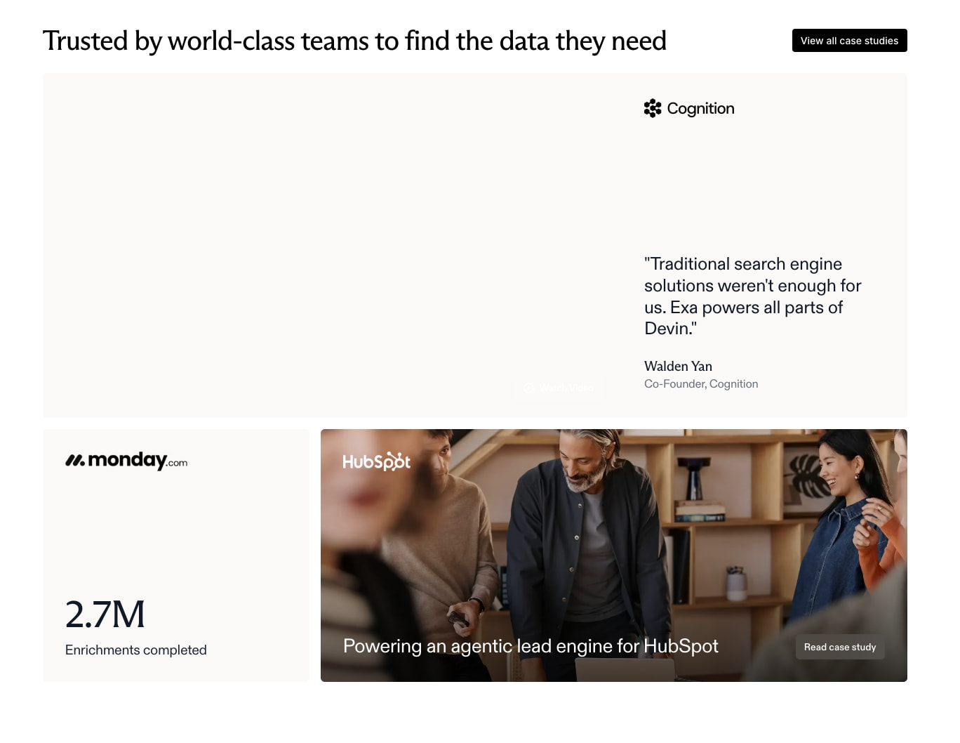 Exa | Web Search API, AI Search Engine, & Website Crawler captured website design