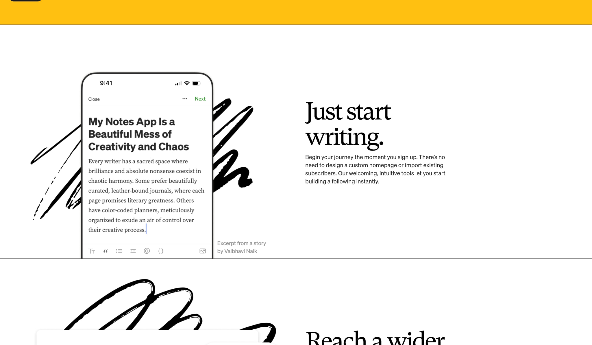 Why write on Medium? captured website design
