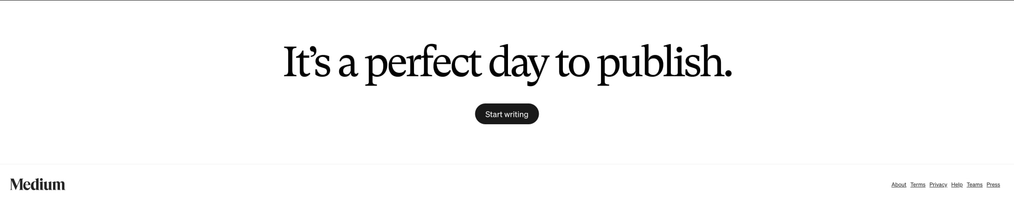Why write on Medium? captured website design