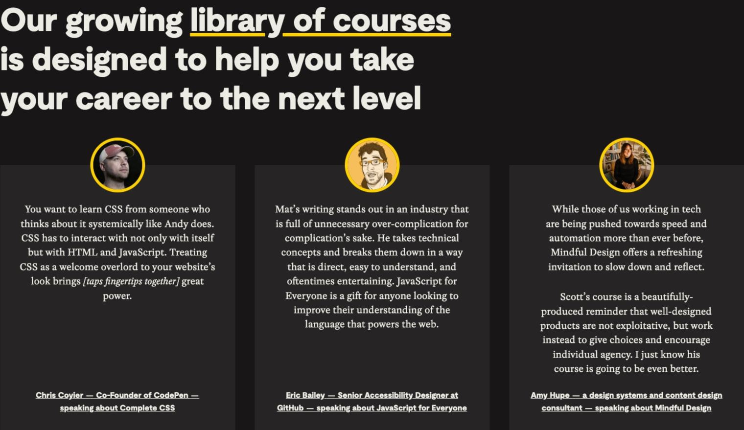 Piccalilli - level up your front-end development skills captured website design