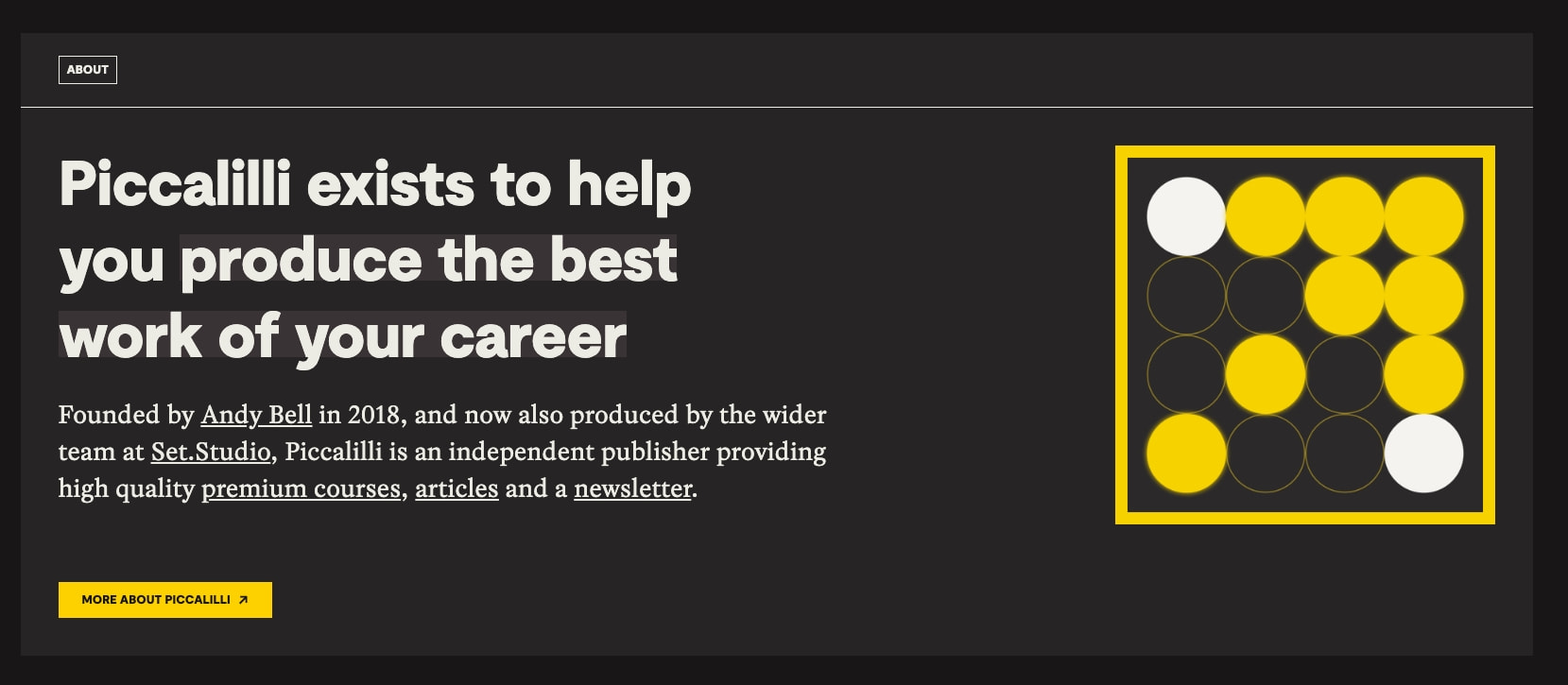 Piccalilli captured website design