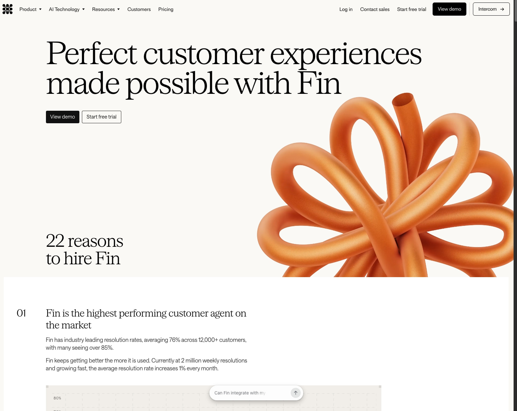 Fin captured website design