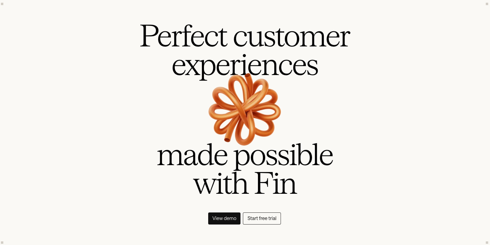 Fin. The highest performing Customer Agent captured website design