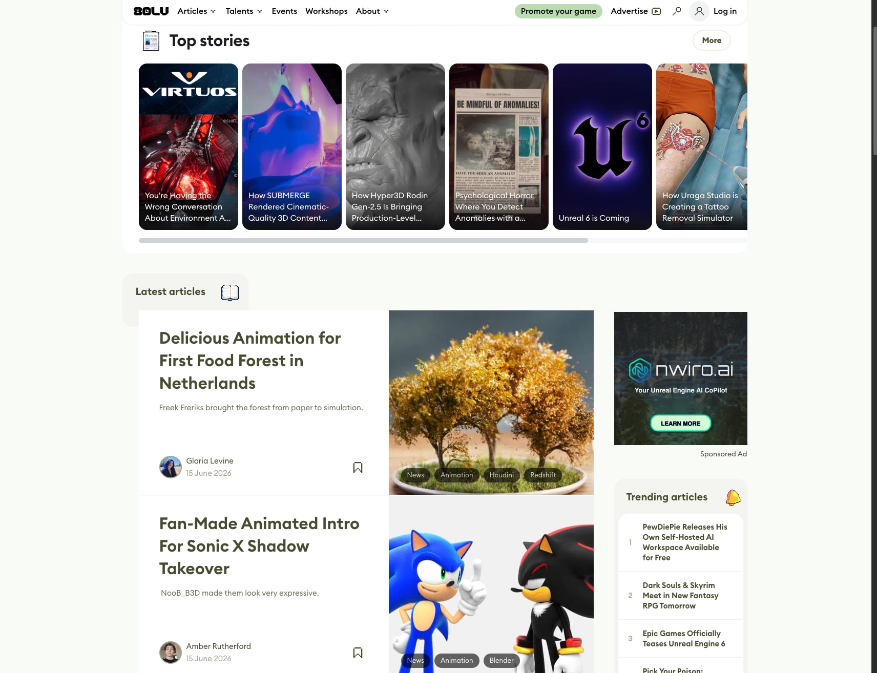 80 Level captured website design