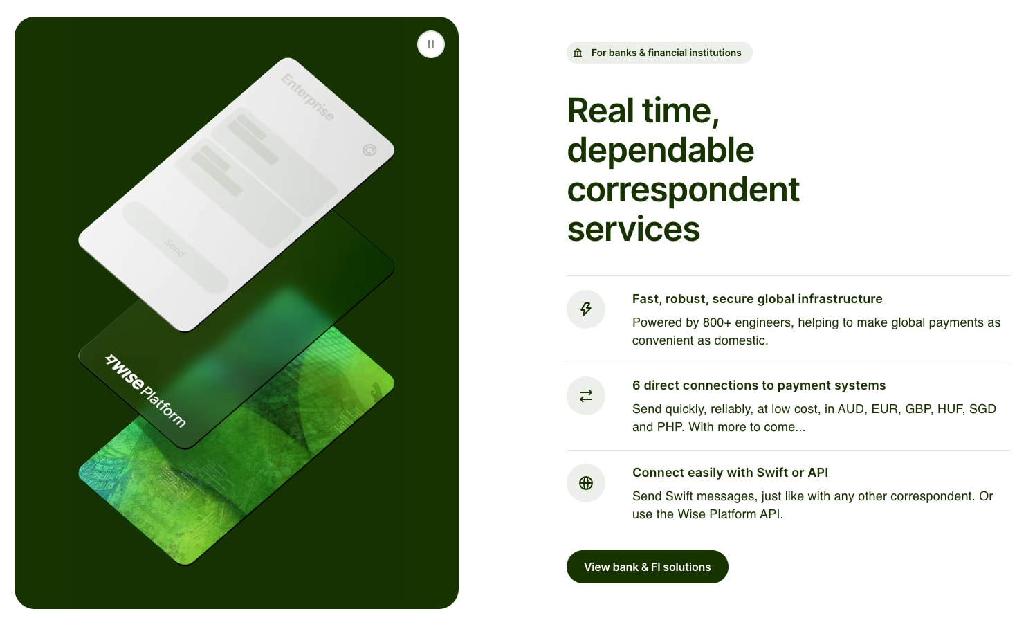Wise Platform | Payments infrastructure to power the world’s money captured website design
