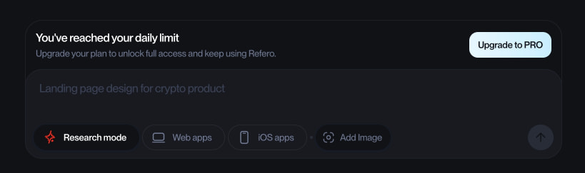 Refero — UI/UX Design Inspiration for Your Next Project captured website design