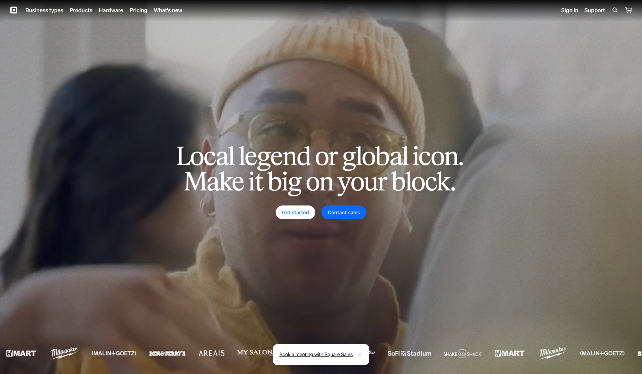 Power your entire business | Square captured website design
