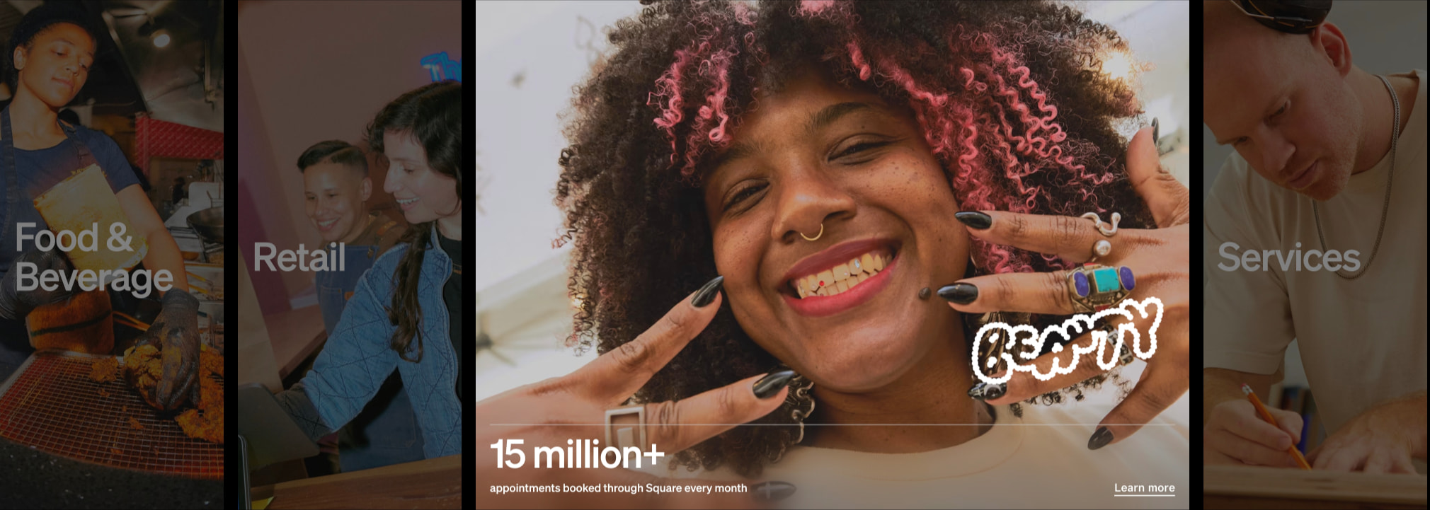 Power your entire business | Square captured website design