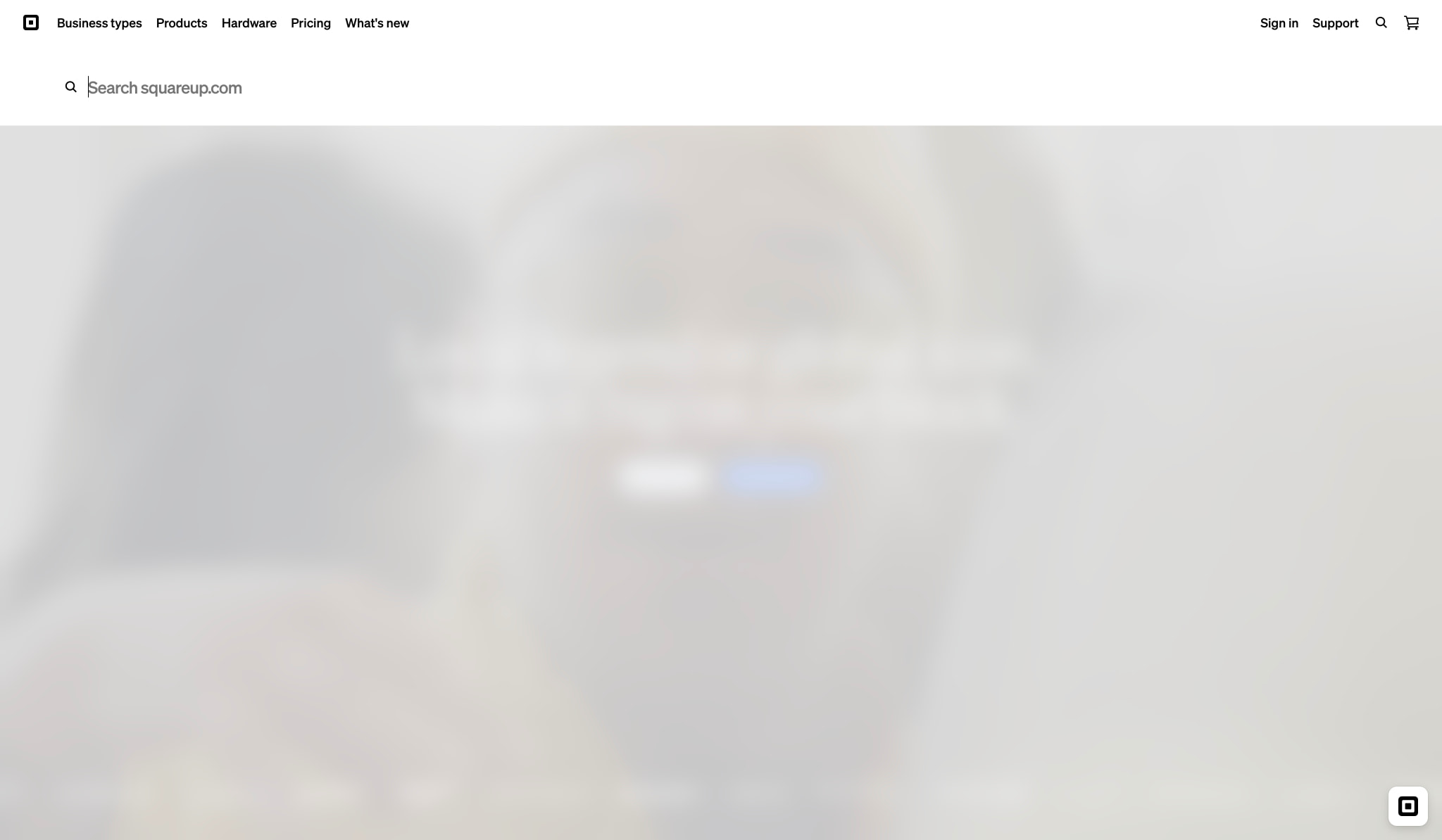 Power your entire business | Square captured website design