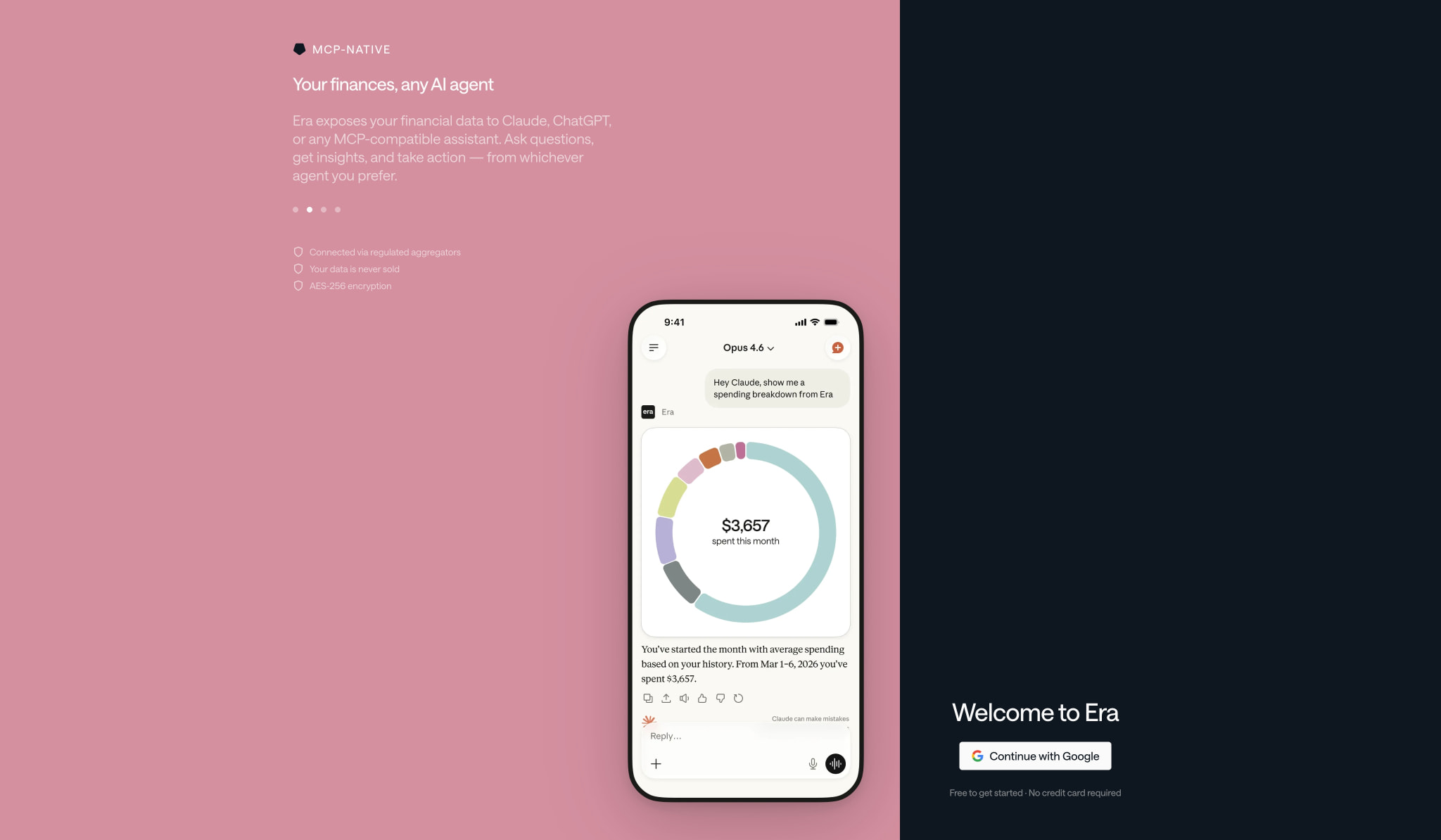 Sign in — Era captured website design