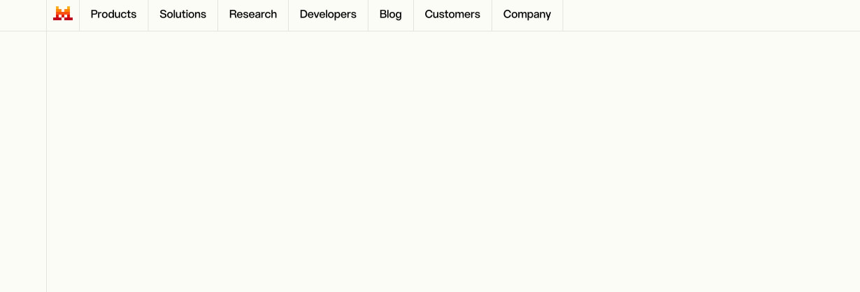 Frontier AI LLMs, assistants, agents, services | Mistral captured website design