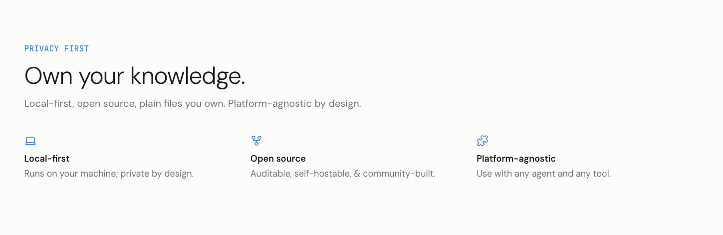 OpenKnowledge — Beautiful, AI-native markdown editor. captured website design